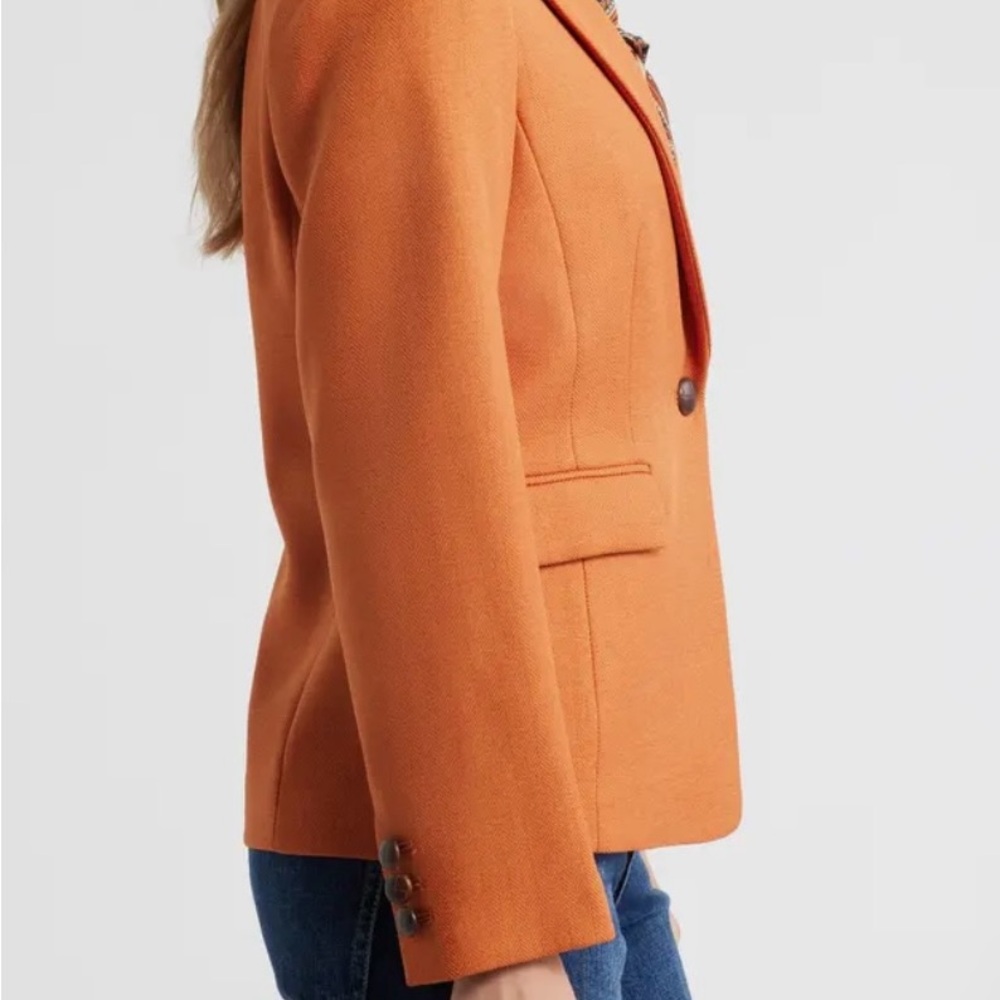Tahari Women's Blazer in Bold Orange - Picture 4 of 9